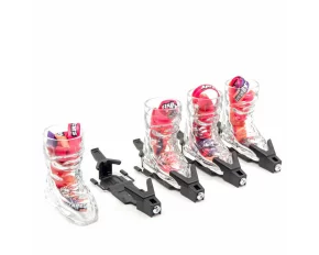 Set 4 pahare shot in forma de clapari, Apres-Allstars Ski Boot Shot Glass Binding, negru
