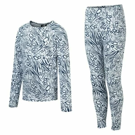Set functional bluza si pantaloni termici pentru copii, Dare2B Kids SP20, alb