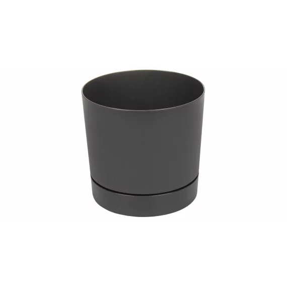 Ghiveci decorativ cu tava detasabila Oliver 18, gri antracit