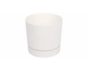 Ghiveci decorativ cu tava detasabila Oliver 18, alb