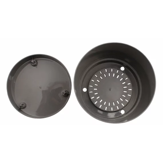 Ghiveci decorativ cu tava detasabila Oliver 18, gri