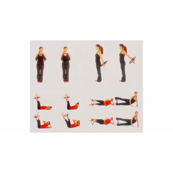 Set cu 4 accesorii pentru yoga si pilates Merco Yoga 4P, roz