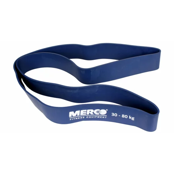 Banda de antrenament Latex Force Band 64 mm, rezistenta 30-80 kg, albastru