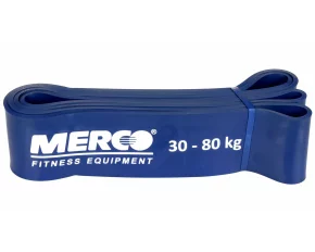 Banda de antrenament Latex Force Band 64 mm, rezistenta 30-80 kg, albastru