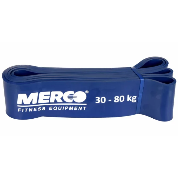 Banda de antrenament Latex Force Band 64 mm, rezistenta 30-80 kg, albastru