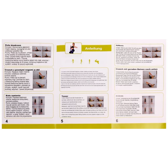 Yoga Stretch Mix 1500 set of fitness bands 5 pcs color mix