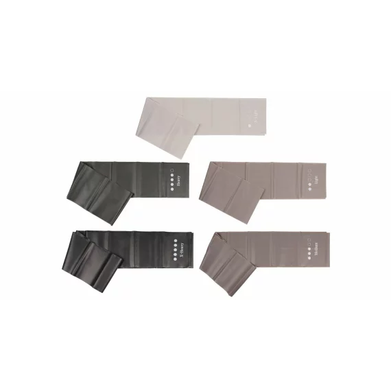 Set de benzi elastice Yoga Stretch Mix 1500, 5 buc, gri