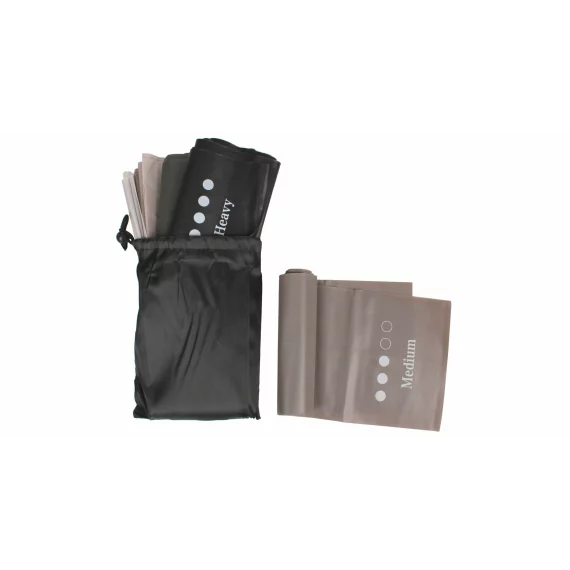 Set de benzi elastice Yoga Stretch Mix 1500, 5 buc, gri