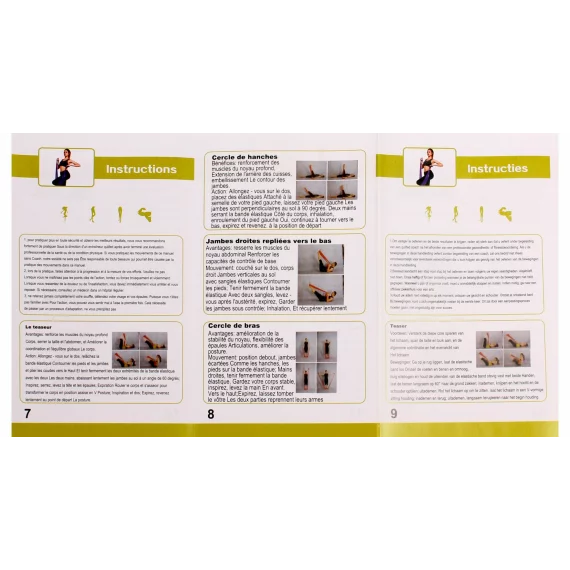 Set de benzi elastice fitness Yoga Stretch Mix 1500, 5 buc, roz