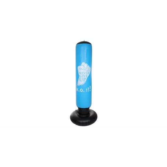Sac de box gonflabil KO Blue boxing trainer, dimensiuni 160 x 30 cm