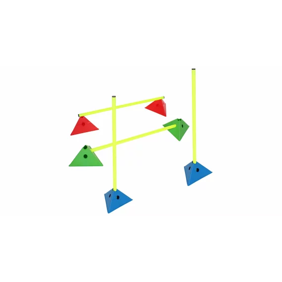 Con multifunctional de antrenament Merco Tri Corners, 13,5 cm inaltime,  alb