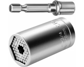 Cheie / Soclu universal tubular, BIGSTREEN, Universal Socket Wrench 7-19 mm, prindere flexibila pentru suruburi si piulite