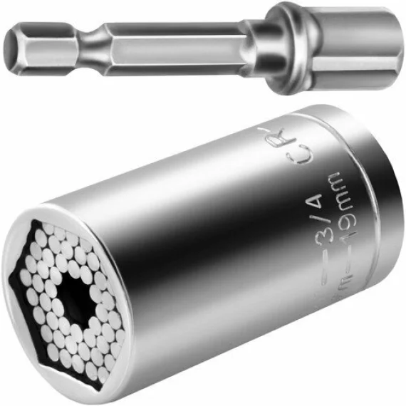 Cheie / Soclu universal tubular, BIGSTREEN, Universal Socket Wrench 7-19 mm, prindere flexibila pentru suruburi si piulite