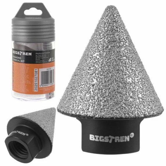 Cutter diamantat conic Bigstren, BIGSTREEN, Diamond Conical Cutter 27081, 35 mm pentru materiale dure