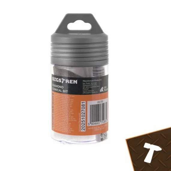 Cutter diamantat conic Bigstren, BIGSTREEN, Diamond Conical Cutter 27081, 35 mm pentru materiale dure