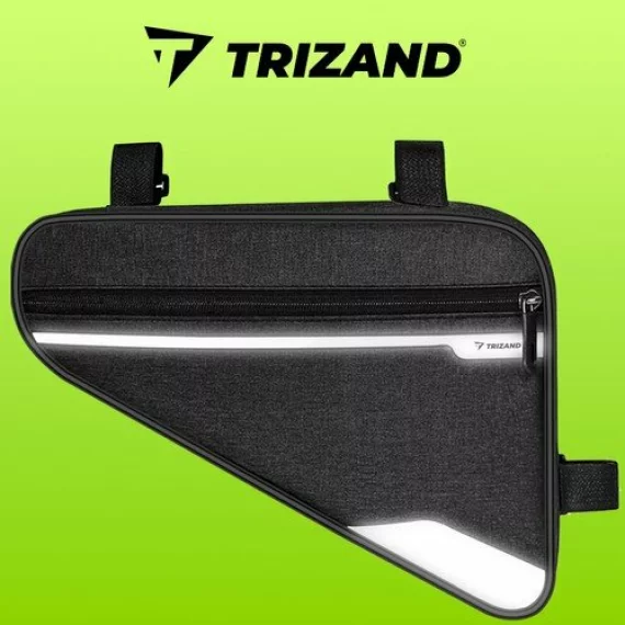 Geanta bicicleta, TRIZAND Bicycle Bag SR14097, geanta pentru cadru cu buzunare si elemente reflectorizante