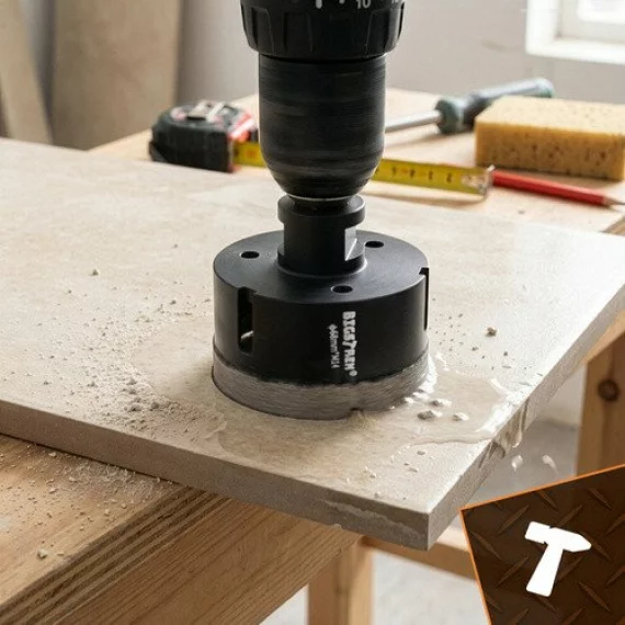 Kit de carotat diamantat, BIGSTREEN, Diamond Hole Saws Set 27080, set profesional 7 piese