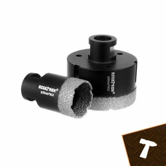 Kit de carotat diamantat, BIGSTREEN, Diamond Hole Saws Set 27080, set profesional 7 piese