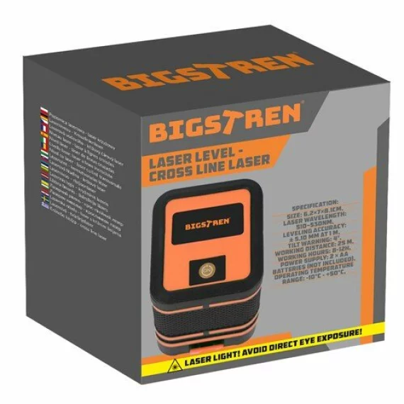 Nivel laser electronic, BIGSTREEN, Laser Level Cross Laser 24293, laser verde cu autonivelare
