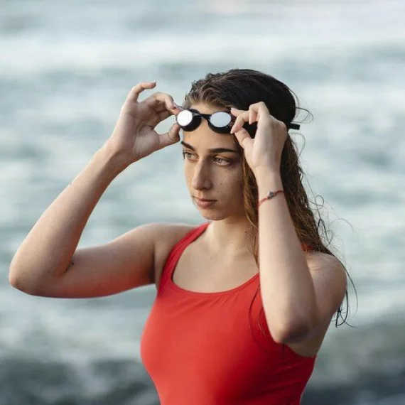 Ochelari de inot + accesorii, TRIZAND, Swimming Goggles with Accessories 23487, set complet UV si anti-fog