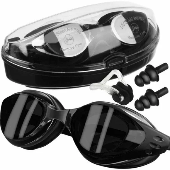 Ochelari de inot + accesorii, TRIZAND, Swimming Goggles with Accessories 23487, set complet UV si anti-fog