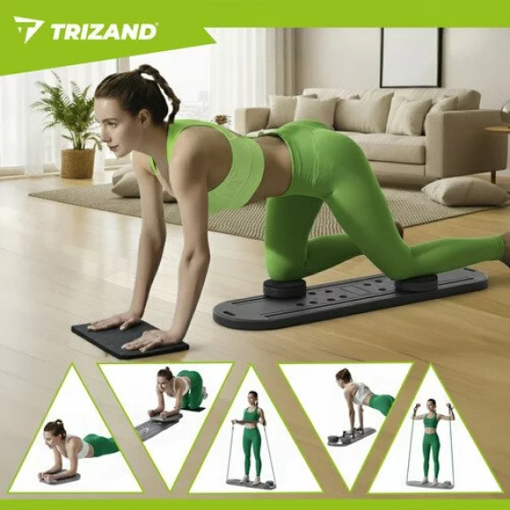 Placa Pilates multifunctionala, TRIZAND, Pilates Board 27190, antrenament complet corp