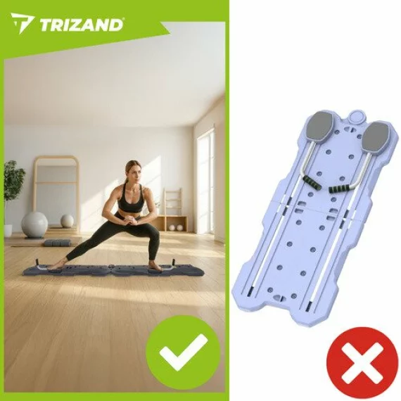 Placa Pilates multifunctionala, TRIZAND, Pilates Board with Counter 26343, antrenament corp complet