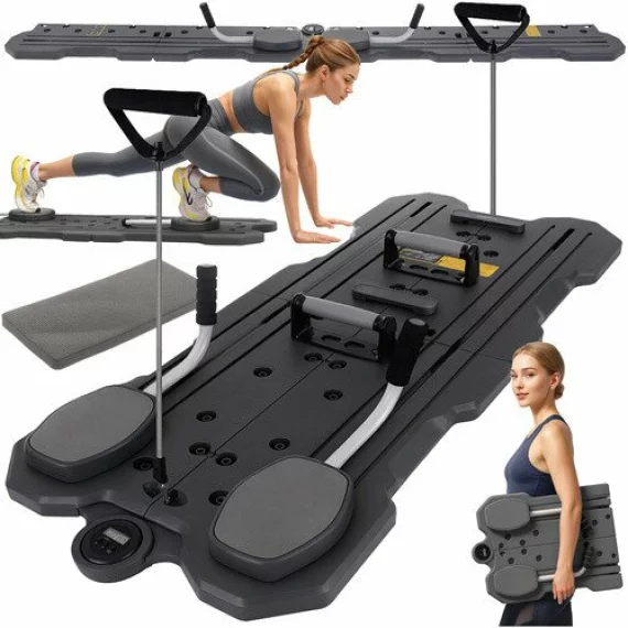 Placa Pilates multifunctionala, TRIZAND, Pilates Board with Counter 26343, antrenament corp complet