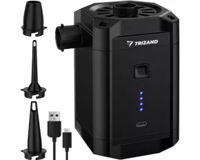 Pompa electrica portabila, TRIZAND, Battery-powered Mattress Pump 20790, fara fir cu baterie 5000 mAh