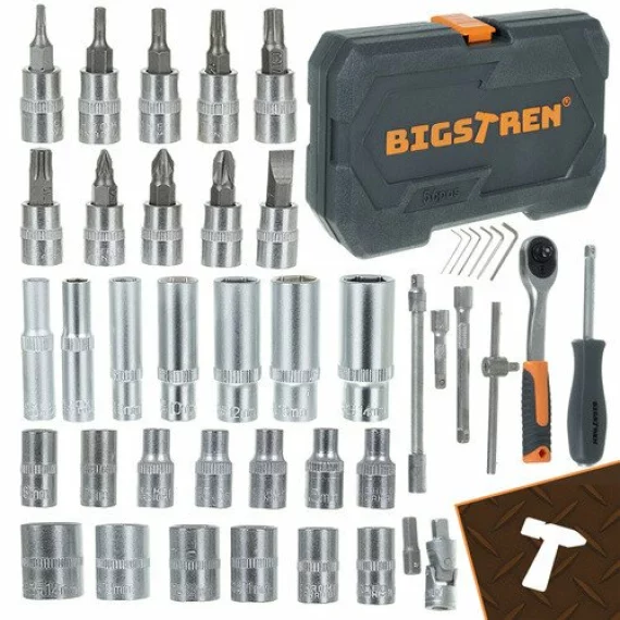 Set scule 56 piese, BIGSTREEN, Tool Set in a 56 Piece Case 26845, kit complet unelte CrV