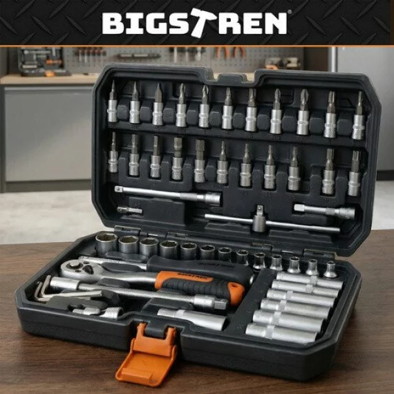 Set scule 56 piese, BIGSTREEN, Tool Set in a 56 Piece Case 26845, kit complet unelte CrV