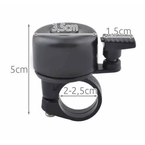 Sonerie bicicleta, TRIZAND, Bicycle Bell Black, clopotel universal pentru maner