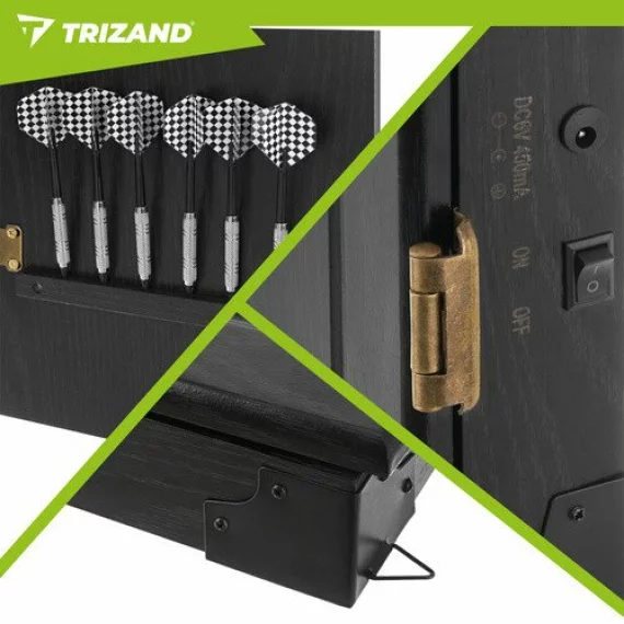 Tabla electronica de darts, TRIZAND, Electronic Dartboard 27046, 27 jocuri si 243 variante