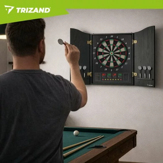 Tabla electronica de darts, TRIZAND, Electronic Dartboard 27046, 27 jocuri si 243 variante