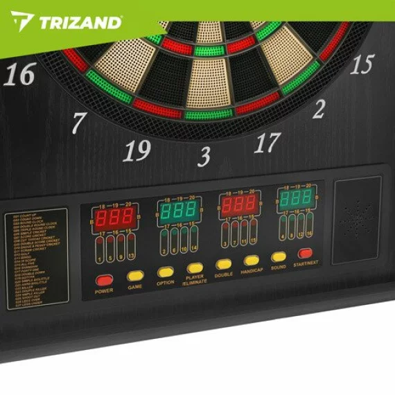 Tabla electronica de darts, TRIZAND, Electronic Dartboard 27046, 27 jocuri si 243 variante