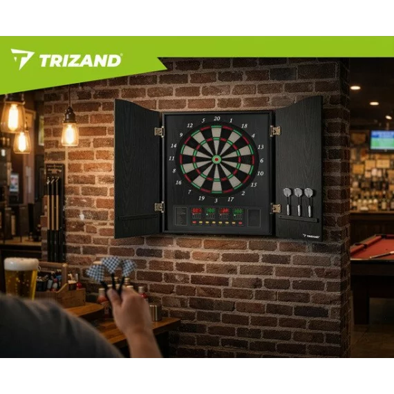Tabla electronica de darts, TRIZAND, Electronic Dartboard 27046, 27 jocuri si 243 variante