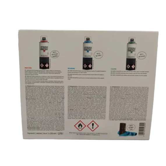 Kit 3 solutii pentru curatare si intretinere incaltaminte Empire ToolBox, 3x 200ml, include perie si laveta pentru curatare