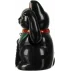 Figurina pisica norocoasa Maneki Neko ISO TRADE – decor feng shui neagra cu gheara ridicata