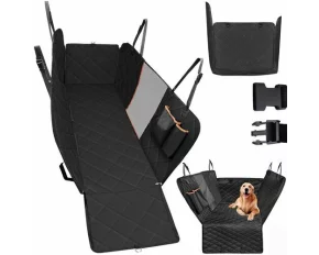 Husa auto universala pentru caini si pisici Purlov MP5403 – Covoras impermeabil pentru bancheta, antiderapant, cu plasa protectie