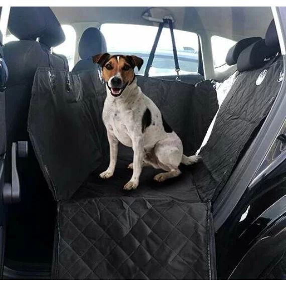 Husa auto universala pentru caini si pisici Purlov MP5403 – Covoras impermeabil pentru bancheta, antiderapant, cu plasa protectie