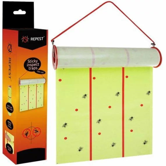 Insect repellent 10 m – banda adeziva anti insecte Repest 19052, fara substante toxice