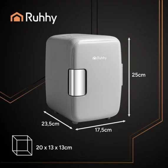 Mini frigider portabil de 4 L – racire si incalzire pentru calatorii, masina si camping