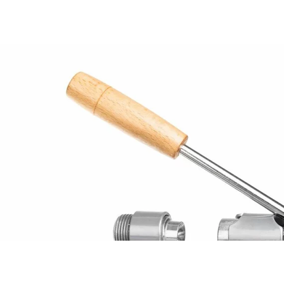 Nutcracker pe suport – spargator de nuci robust din otel inoxidabil cu baza din lemn