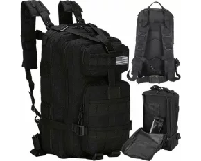 Rucsac militar XL negru 35 L – rucsac tactic mare, rezistent si multifunctional