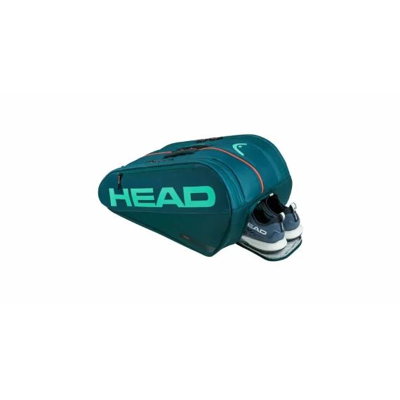 Geanta padel Head Tour Padel Bag L,  60 x 28.5 x 36.5 cm, verde-portocaliu
