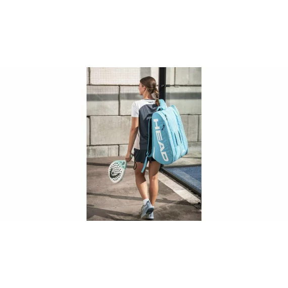 Geanta padel Head Tour Padel Bag L,  60 x 28.5 x 36.5 cm, albastru deschis
