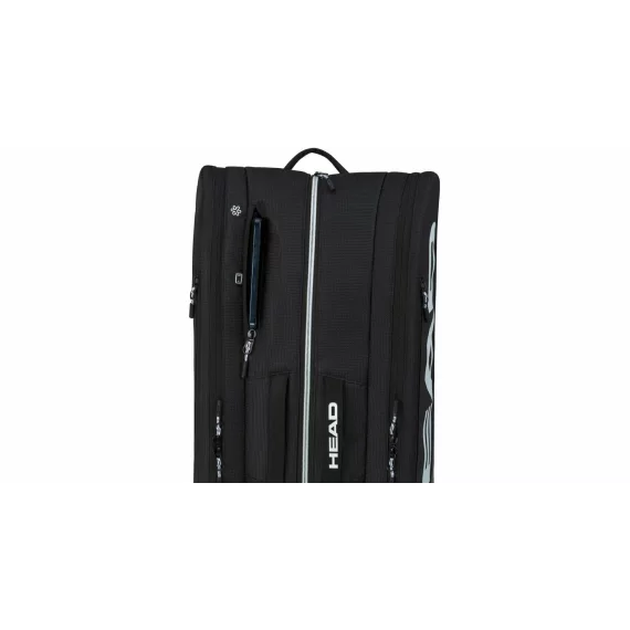 Geanta padel Head Tour Padel Bag L,  60 x 28.5 x 36.5 cm, negru-alb