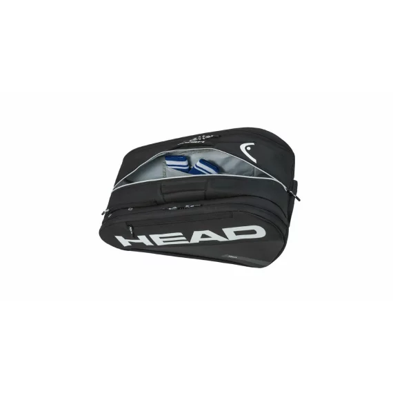 Geanta padel Head Tour Padel Bag L,  60 x 28.5 x 36.5 cm, negru-alb