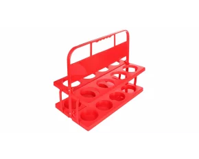 Suport de transport pliabil pentru 8 sticle, Merco Holder 8, rosu