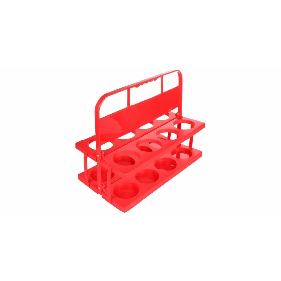 Suport de transport pliabil pentru 8 sticle, Merco Holder 8, rosu